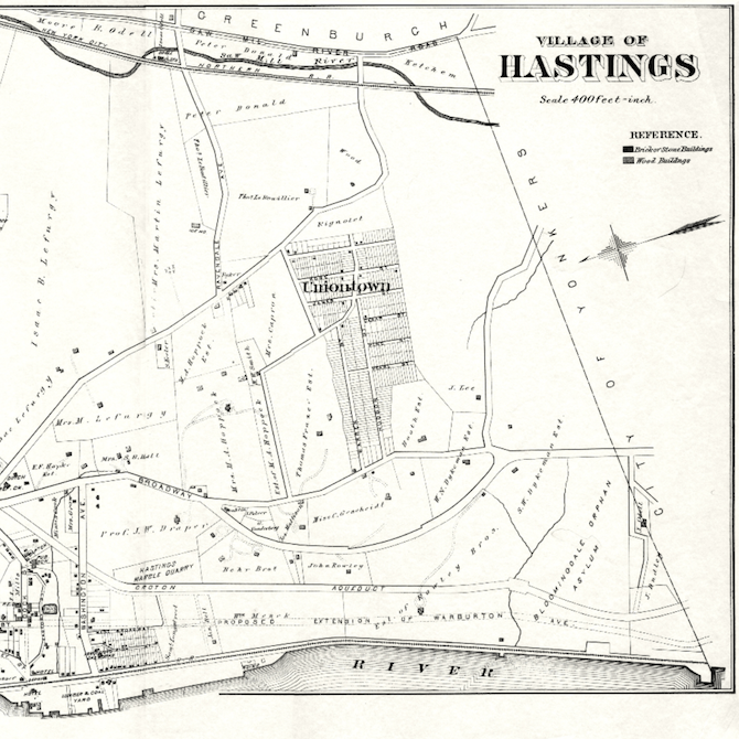 Village of Hastings 1881 map