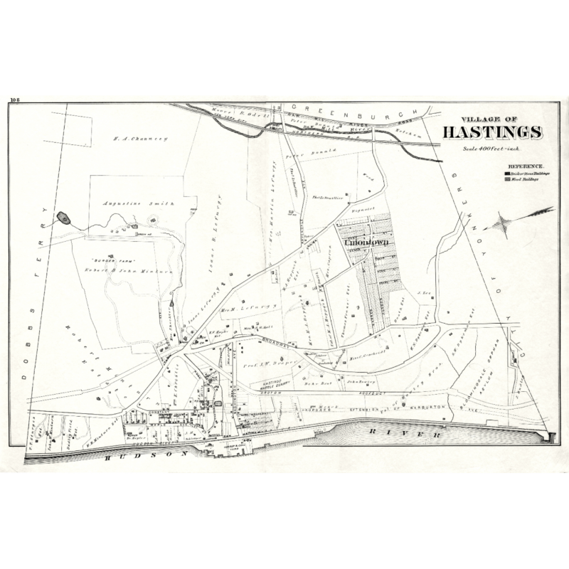 Village of Hastings 1881 map
